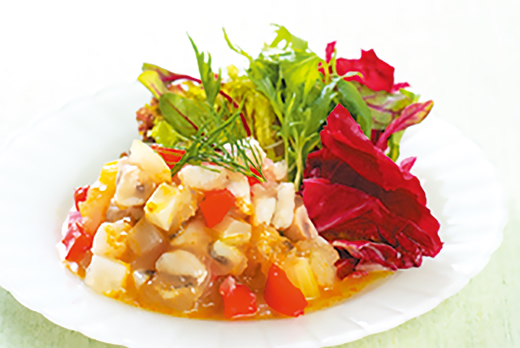 ゲンゲと野菜のジュレサラダ