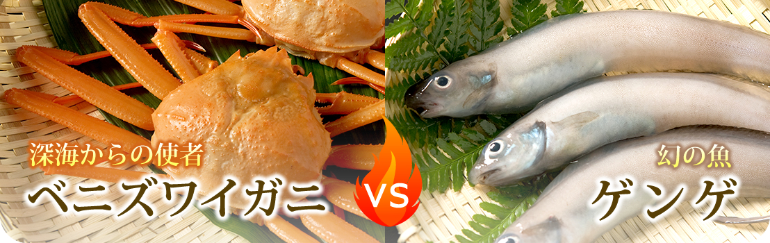 ベニズワイガニVSゲンゲ